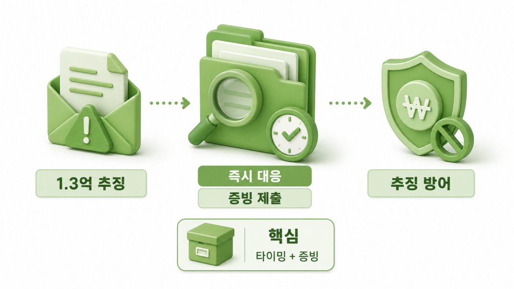 세무조사 추징 방어 전략 3단계를 보여주는 다이어그램