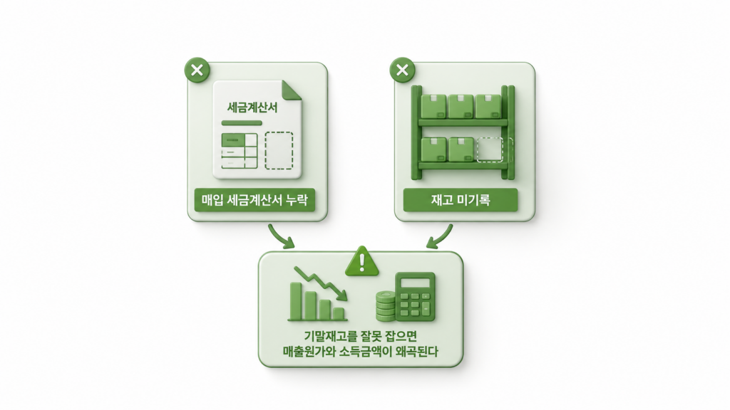 도소매 장부에서 자주 나오는 실수