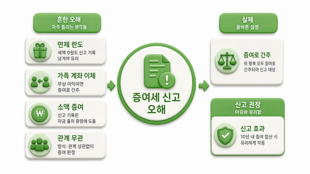 증여세 신고에서 자주 틀리는 생각 4가지와 실제 판정