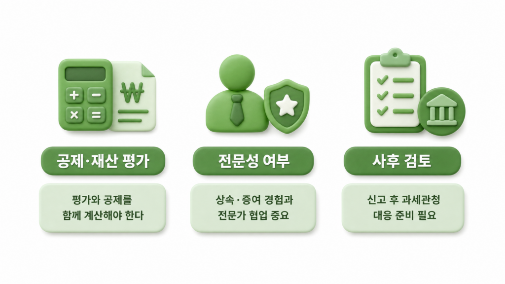 상속세 신고 전 확인할 3가지 체크포인트